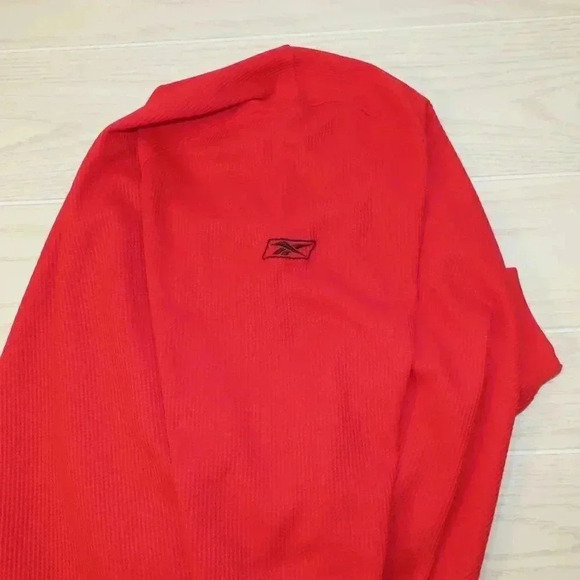 Reebok Face Off Collection New Jersy Devils Long Sleeve Waffle Knit Shirt Size L - Picture 9 of 9